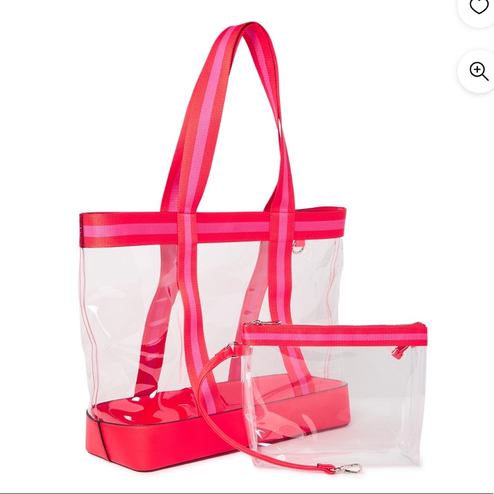 Time and Tru Red Tote & Pouch Set - Picture 1 of 5